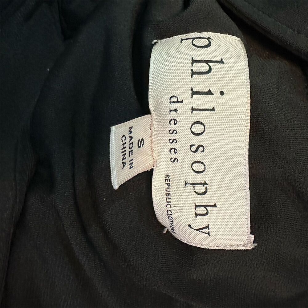 Philosophy Women's Black Sleeveless Button-Down Dress Size S EUC - Picture 6 of 8